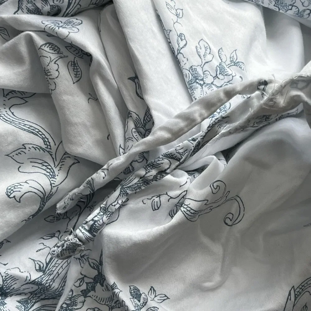 Melange Home 400 Thread Ct French Toile 3-pc King Duvet Set Cotton Shabby Chic